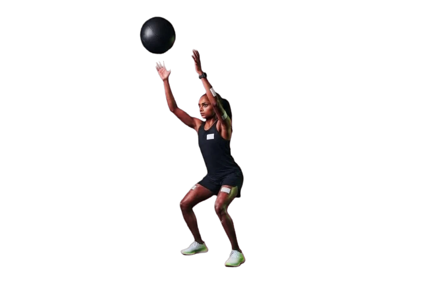 Meera at the wall ball station